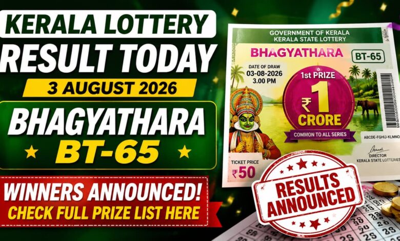 Kerala Bhagyathara BT-65 Lottery Result Today: Rs 1 Crore Winner, Full Winners List Here