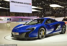 A McLaren Coupe at Geneva Motor Show in March 2014 - Eliza won a similar model in the Dubai Duty Free lottery in 2013