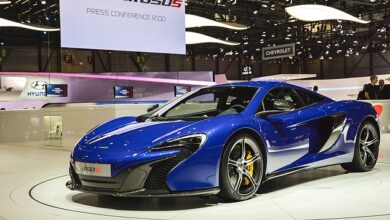 A McLaren Coupe at Geneva Motor Show in March 2014 - Eliza won a similar model in the Dubai Duty Free lottery in 2013