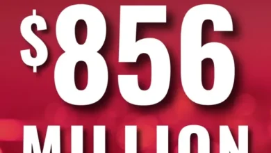 Powerball jackpot up to $856 million for weekend drawing - 8th largest