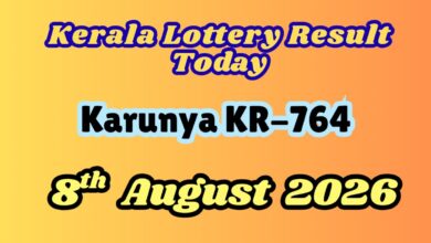 Kerala Lottery Result Today, 08-08-2026: Karunya KR-764 Results OUT: Check Winning Numbers & Claim Process