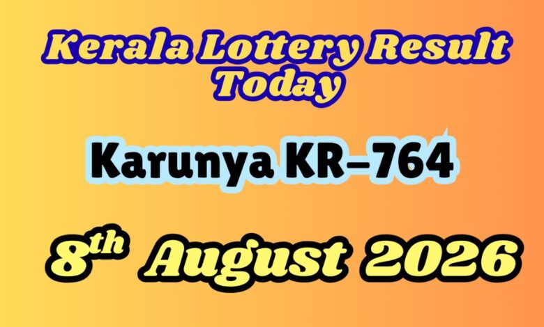Kerala Lottery Result Today, 08-08-2026: Karunya KR-764 Results OUT: Check Winning Numbers & Claim Process
