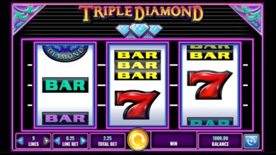 Triple Diamond slot game from IGT at DraftKings Casino screenshot