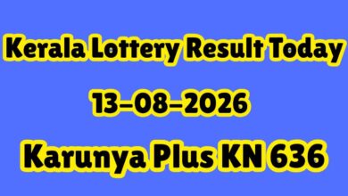 Kerala Lottery Result Today, August 13, 2026: Karunya Plus KN 636 Results DECLARED Check Winners & More