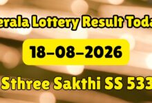 Kerala Lottery Results Today (18-08-2026) LIVE, Sthree Sakthi SS 533 Results Out At 3PM: Full Winners List