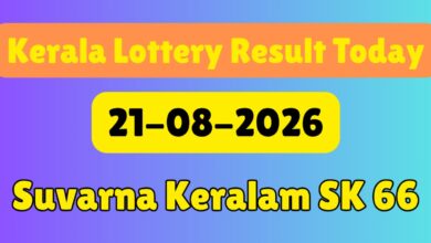 Kerala Lottery Result Today 21-08-2026 LIVE: Suvarna Keralam SK 66 Results Announced; Check 1st Prize Winner