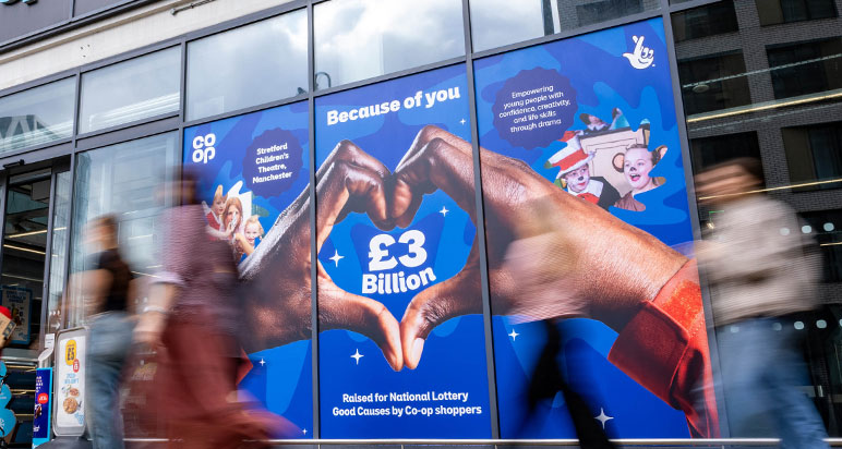National Lottery and Co-op mark £3bn Good Causes milestone