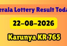 Kerala Lottery Result Today 22 August 2026 LIVE; Find Out Karunya KR 765 Results & Check Rs. 1 Cr Prize Winner
