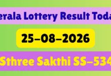 Kerala Lottery Result Today, 25-08-2026 LIVE: Check Sthree Sakthi SS-534 Results & Prize Claim Rules