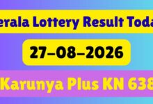 Kerala Lottery Results Today, (27/08/2026) LIVE: Karunya Plus KN 638 Results At 3PM; Check 1st Prize Rs. 1 Cr