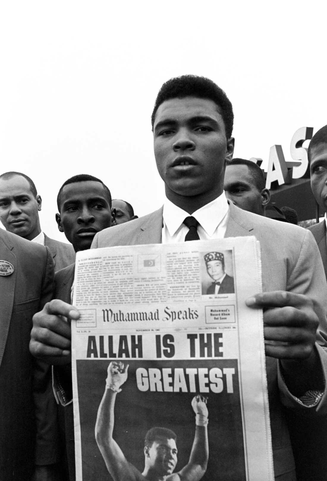 In this Nov. 22, 1965 file photo, heavyweight champion Muhammad Ali holds a 