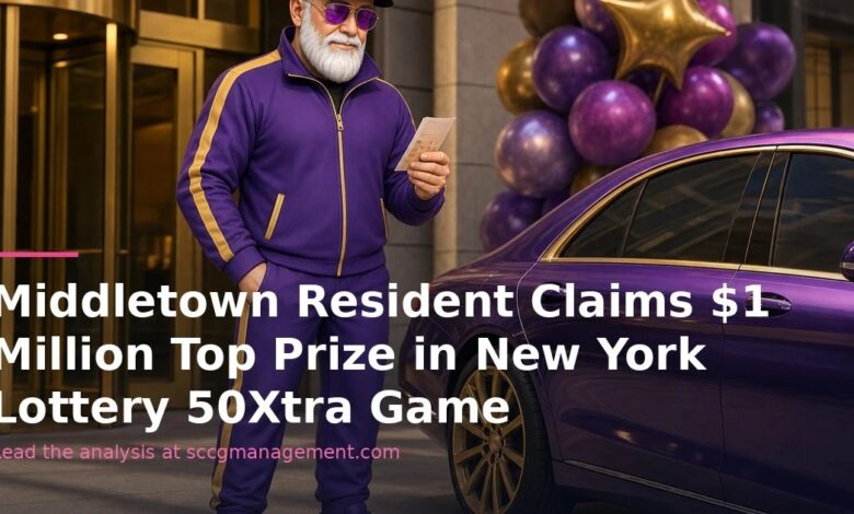 Middletown Resident Claims $1 Million Top Prize in New York Lottery 50Xtra Game