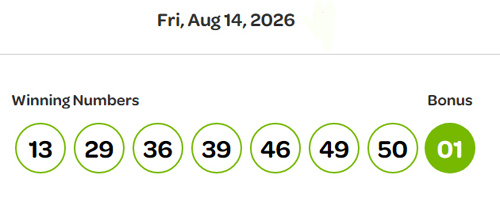 lotto max, august 14, winning numbers